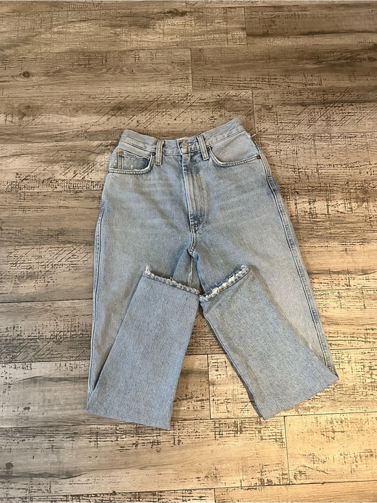 Agolde Denim - Agolde High-Rise Light Blue Straight Leg Jeans